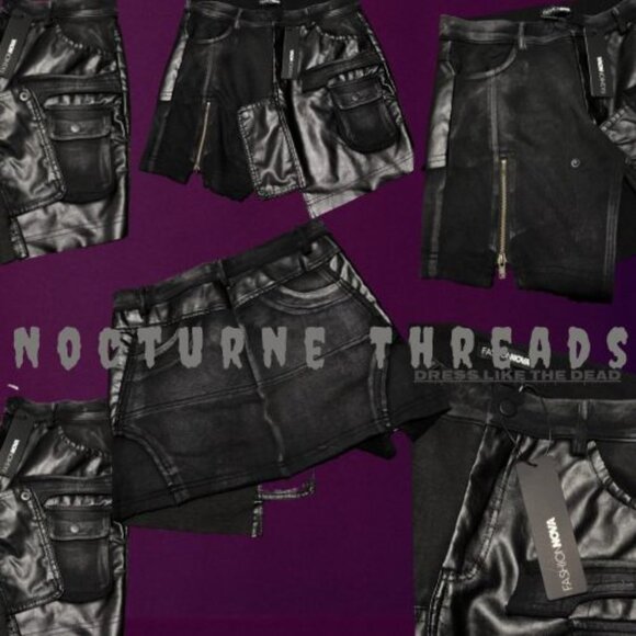 🖤 NWT! FASHION NOVA "Like A Baddie" Faux Leather Cargo Mini Skirt | Size S 🖤 - Picture 1 of 4